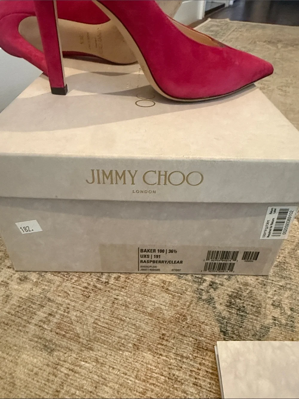 Jimmy Choo Fuchsia Suede Pointed-Toe Stiletto Pumps